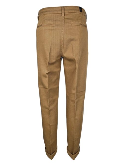 women's hazel brown cotton drill chinos Atelier Cigala's | 344-TDRS13183